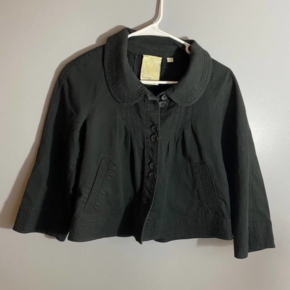 Hinge Cropped Length Jacket Style Blazer Size Medium - Picture 2 of 6